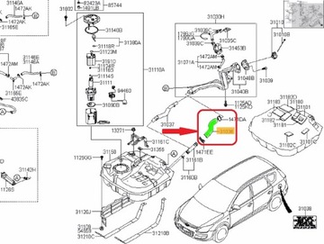 PŘÍVOD PALIVA HYUNDAI I30 1.4 1.6 310362L000