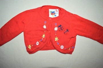 ЗДЕСЬ СВИТЕР БАЛЛЕРО С ВЫШИВКОЙ 6-9м 74