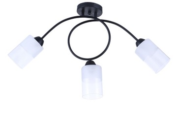 żyrandol plafon Lampa sufitowa Czarna 3x E27
