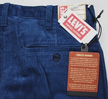 Sztruksy Levi's męskie niebieskie - Vintage Clothing orygin. Levis -W34/L30