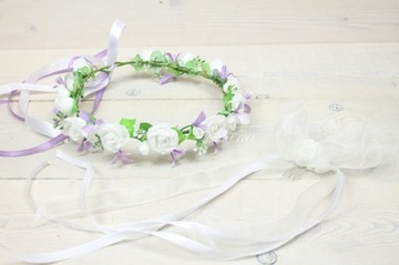 Венок для причастия БЕЛАЯ сирень винтаж первое причастие