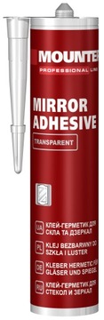 Klej silikon do szkła i luster uszczelniacz BEZBARWNY Mounter 280ml.