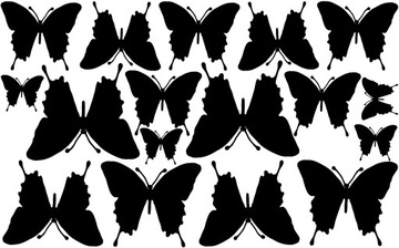 Наклейки БАБОЧКИ на оконные стекла ЦВЕТА