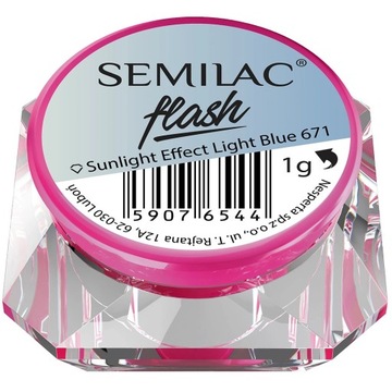 SEMILAC PYŁEK FLASH SUNLIGHT EFFECT LIGHT BLUE 671