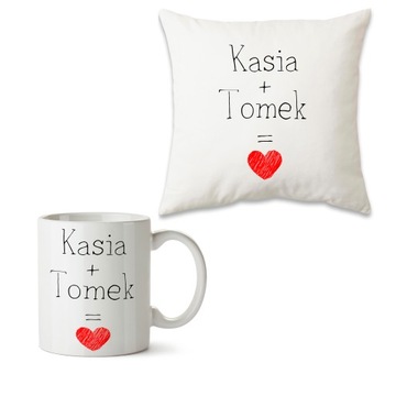 Набор кружка + подушка для любителей ДНЯ СВЯТОГО ВАЛЕНТИНА.