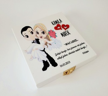 Свадебная коробочка для купюр, подарков, свадебных, мелков KMW