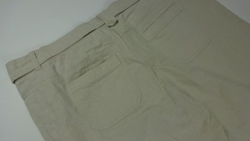 DOROTHY PERKINS__SPODNIE CIĄŻOWE LNIANE LEN__46