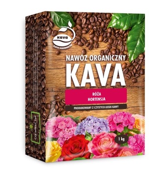 Nawóz naturalny KAVA z kawy 1kg HORTENSJA +GRATIS