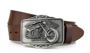 КОЖАНЫЙ РЕМЕНЬ ДЛЯ МОТОЦИКЛИСТОВ, ПРЯЖКА ЧОППЕРА