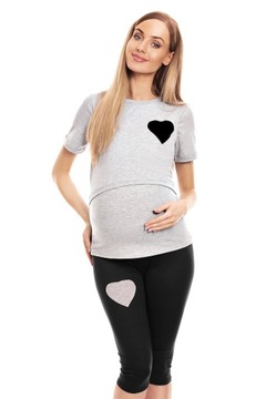 0139 PIŻAMA KARMIE LEGGINSY SERDUSZKA KOLORY L/XL
