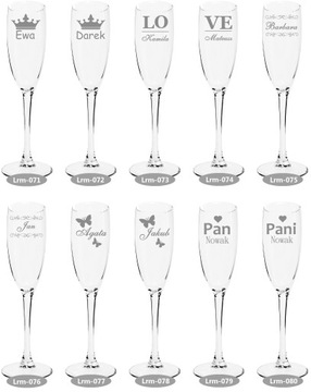 Бокалы для шампанского с гравировкой на свадьбу
