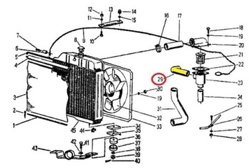 PRZEWÓD CHŁODNICY URSUS C-360 ORYGINAŁ