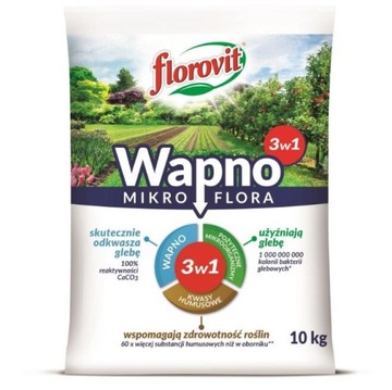 FLOROVIT WAPNO MIKROFLORA 10KG FORMUŁA 3W1 z Humus