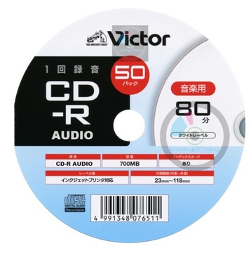 JVC CD-R Audio Print. 1szt stacjonarne nagrywarki koperta CD