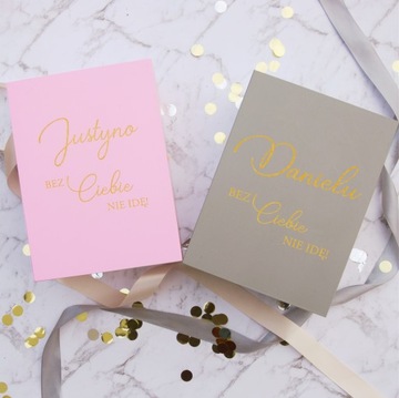 Zaproszenie DLA świadka świadkowej prośba ślub