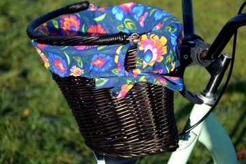 Koszyk wiklinowy na ROWER clik kosz +obszycie 16wz