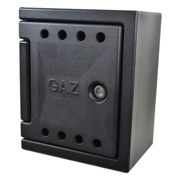 SZAFKA SKRZYNKA ZAWÓR 250x300x170 GAZ CZARNA