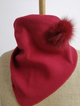 ПОЛЯРНЫЙ ШАРФ С ПОМПОНОМ ЛИСА