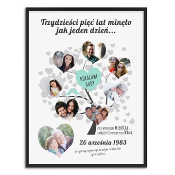 Подарочный Постер любой ГОДОВЩИНА СВАДЬБЫ + рамка А3