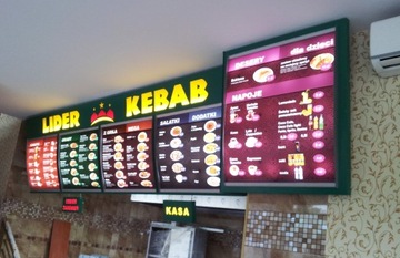 Доска-меню с подсветкой 100х60см, для ресторана, бара