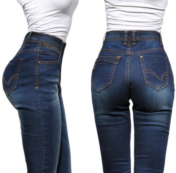 #ON103 Spodnie Jeans Rurki Dopasowane S