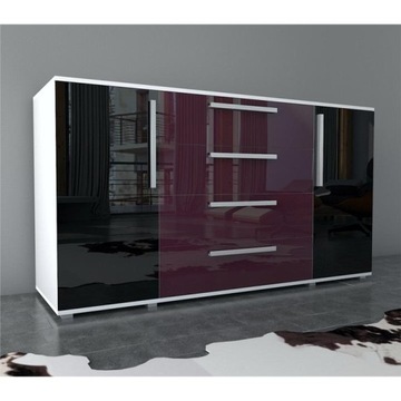 ЛУНА комод, ширина 160 см - глянцевые фасады