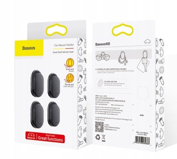 BASEUS маленькая универсальная вешалка-крючок, 4 шт.