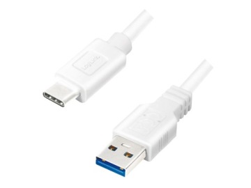Kabel USB 3.2 - USB C 0,5m biały LogiLink CU0173