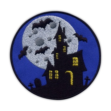 Naszywka Nawiedzony dom, Halloween, upiorny, haft