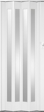 DRZWI HARMONIJKOWE VIVALDI SILVER SPARK BIAŁY 130 CM