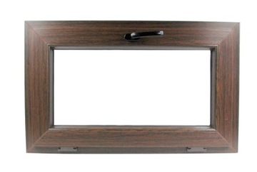 OKNO PCV 800 x 450 UCHYLNE 2 x CIEMNY DĄB