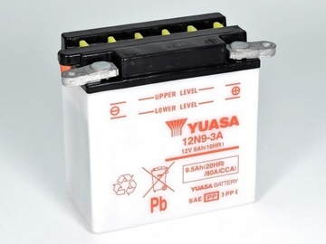 Akumulator Yuasa Conventional 12N9-3A 12V 9Ah 80A
