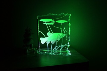 LIN - Стеклянный светодиодный светильник ручная резьба ПОДАРОК