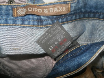 CIPO&BAXX spodnie dżins tarcia dziury W29 L32