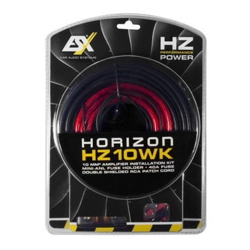 Zestaw przewodów do WZMACNIACZA Oprawka Bezpiecznik ESX HZ10WK 10MM2