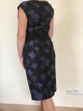 MAX MARA sukienka z paskiem r. IT42 (38/M) 100% silk (NOWA)