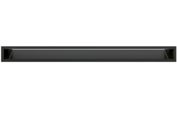 KRATKA KOMINKOWA SF płytka LUFT 90x1000 czarna 9x100 wentylacyjna metalowa