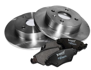 Tarcze x2 + klocki TYŁ do OPEL ASTRA G II 4ŚRUBY