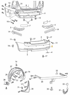 OE VAG БАМПЕР ОТРАЖАТЕЛЬ ЗАДНИЙ ПРАВЫЙ OCTAVIA 2 февраля 09-