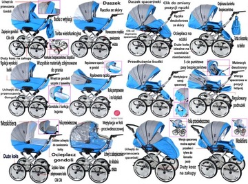 КЛАССИЧЕСКАЯ МНОГОФУНКЦИОНАЛЬНАЯ ДЕТСКАЯ КОЛЯСКА 3В1 В РЕТРО <ИНДИВИДУАЛЬНАЯ>