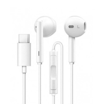 Проводные наушники для Huawei CM33 USB-C Type C микрофон + пульт ДУ, белые