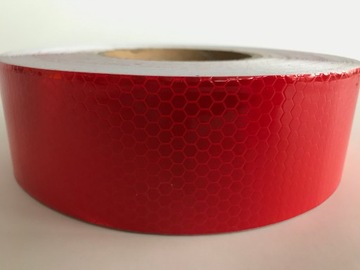 КРАСНАЯ КОНТУРНАЯ СОТОВАЯ СВЕТООТРАЖАЮЩАЯ ЛЕНТА