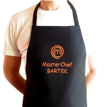 Fartuch z HAFT imię MASTERCHEF prezent WALENTYNKI