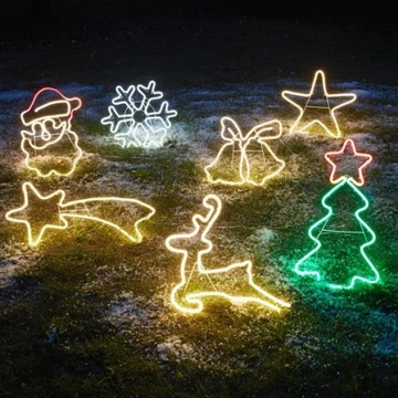 СТ. Голова Санта-Клауса 3D светодиодная змея для вашего сада