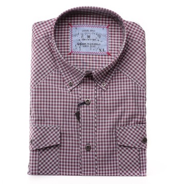 Męska koszula XL 42/43 w kratkę slim fit kratka