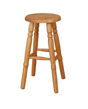 TABORET DREWNIANY BAROWY HOKER 60 cm kolor olcha