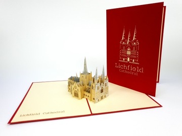 lichfield cathedral Pamiątka z Anglii Kartka 3D