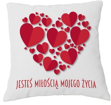 PODUSZKA PREZENT WALENTYNKI! DUŻA 40x40cm!!