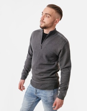 Sweter Męski Półgolf Rozsuwany Swetry 2425 -03 XXL