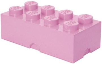 LEGO POJEMNIK KLOCEK 8 PUDEŁKO JASNORÓŻOWY DUŻY